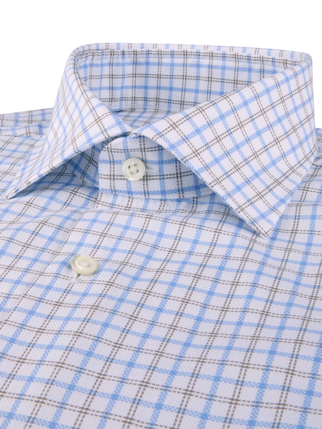 Stenströms Light blue Checked Oxford Shirt