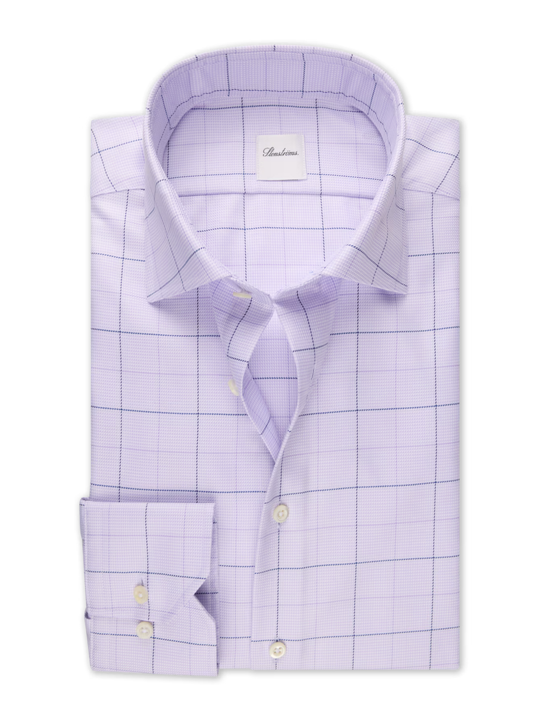Purple Checked Twill Shirt