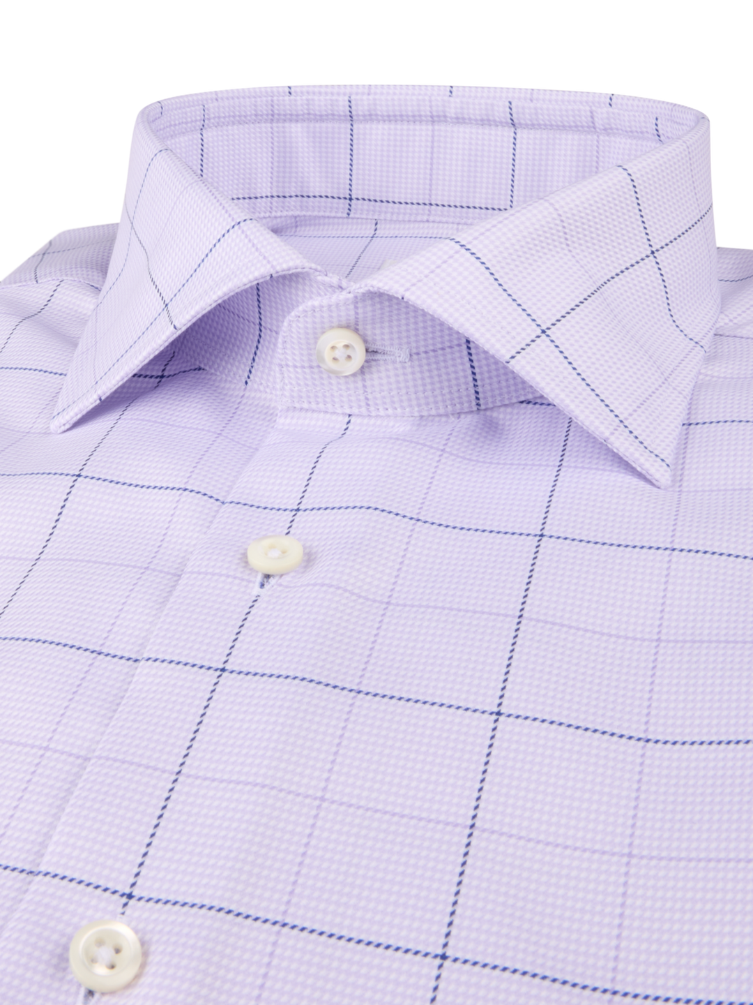 Purple Checked Twill Shirt