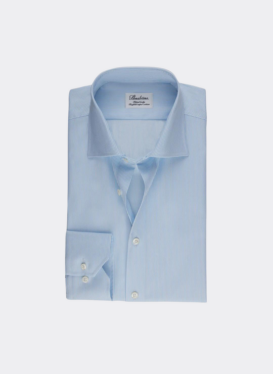 Stenströms Light Blue Pinstriped Woven Shirt
