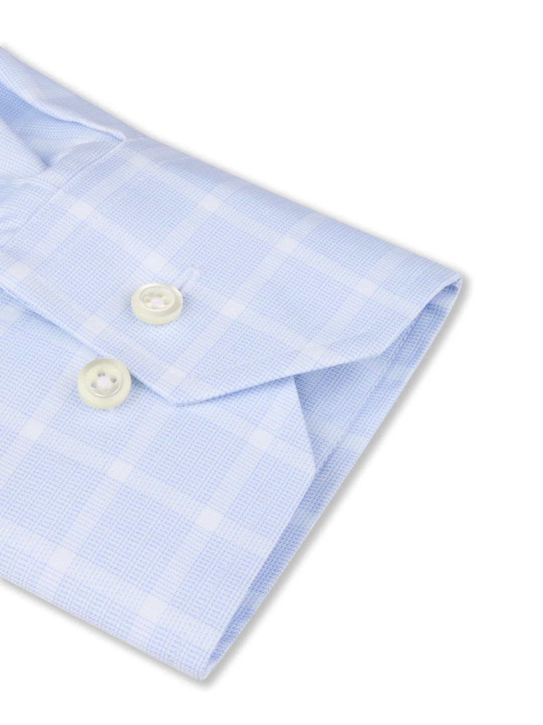 Light blue Checked Twill Shirt