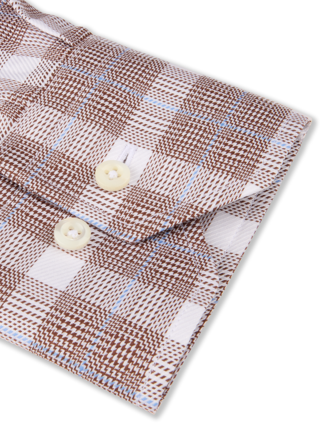 Brown Checked Twill Shirt