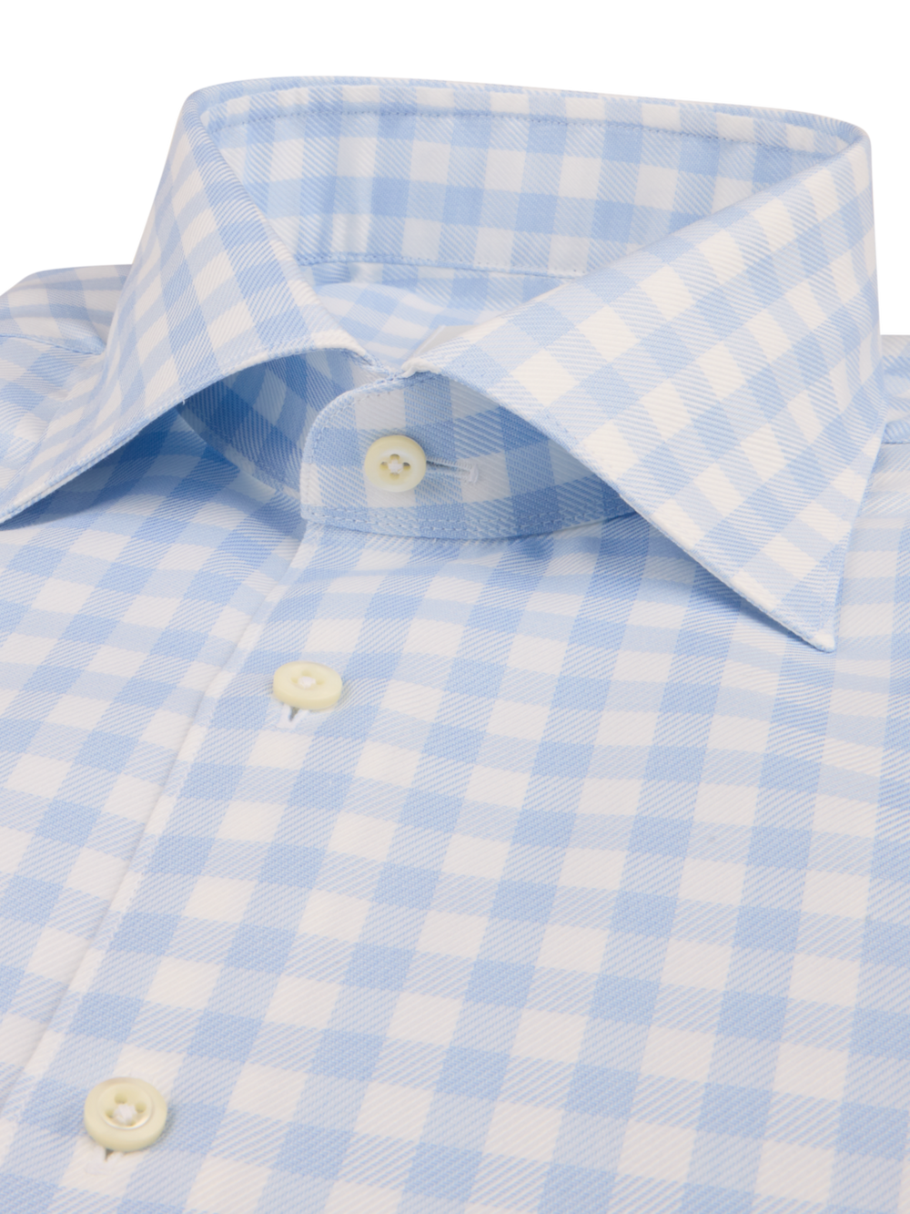 Light Blue Checked Twill Shirt