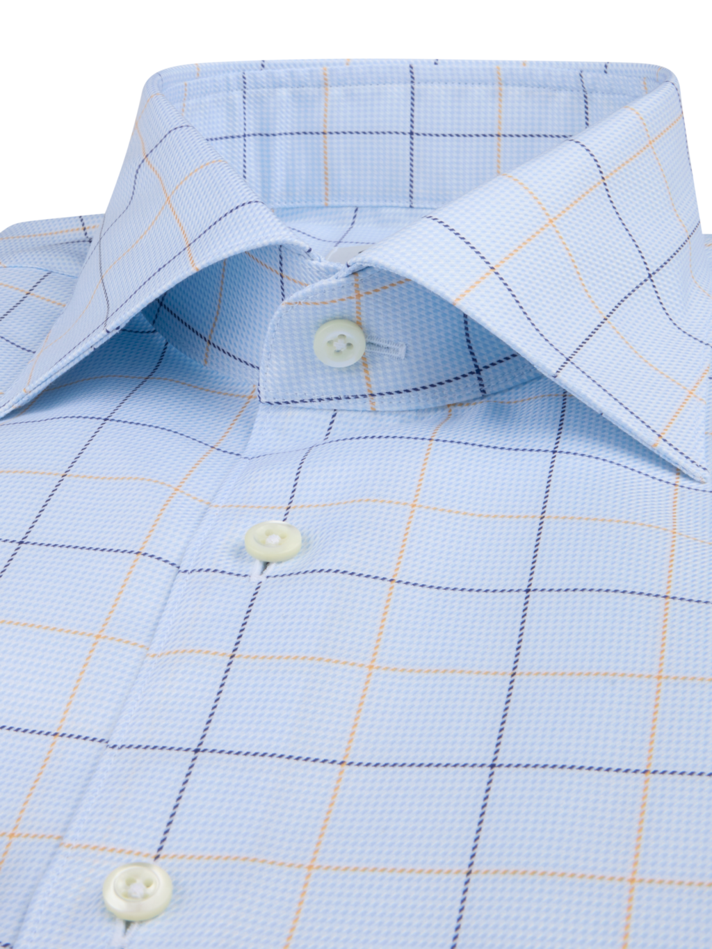 Stenströms Light Blue Checked Twill Shirt