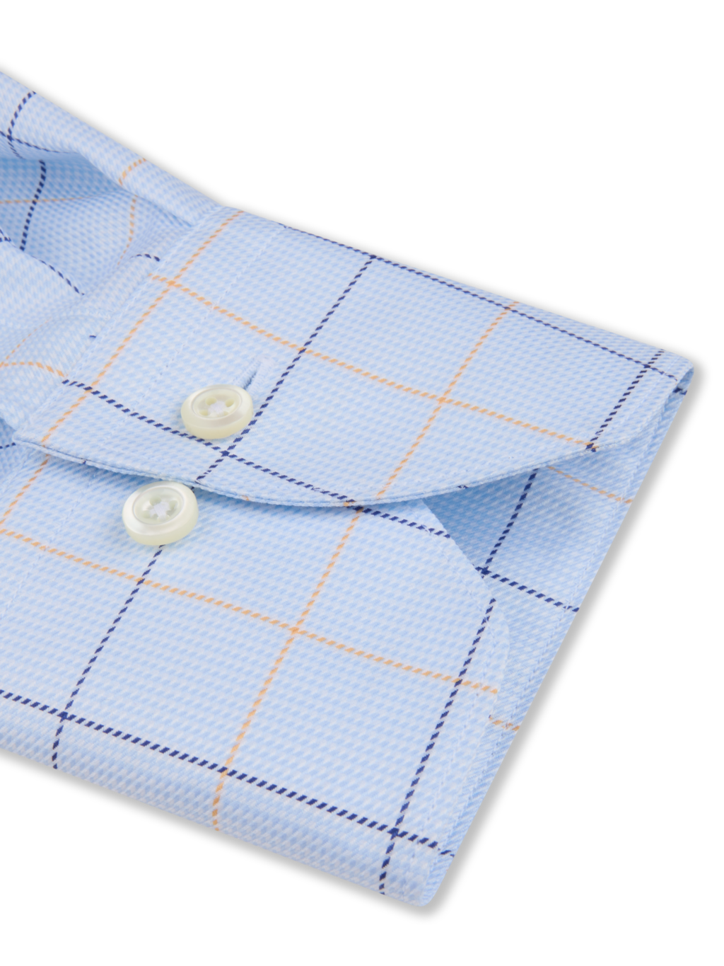 Stenströms Light Blue Checked Twill Shirt