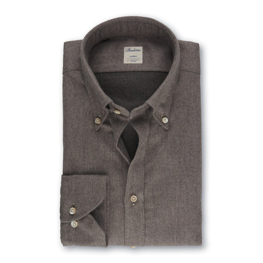 Stenströms Casual Brown Flannel Shirt