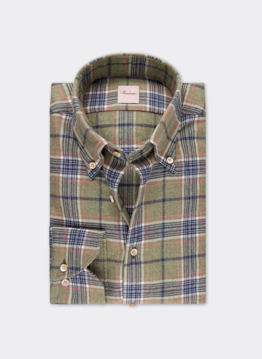 Stenströms Green Checked Flannel Shirt