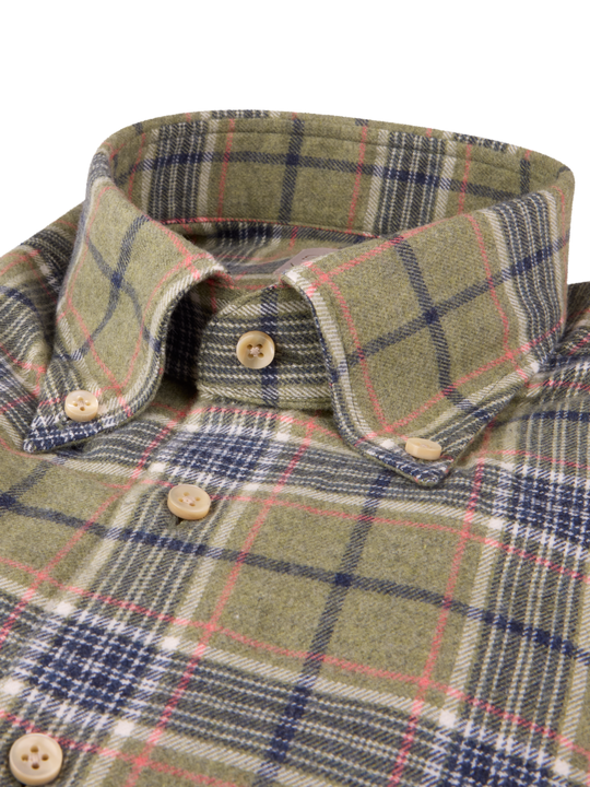 Stenströms Green Checked Flannel Shirt