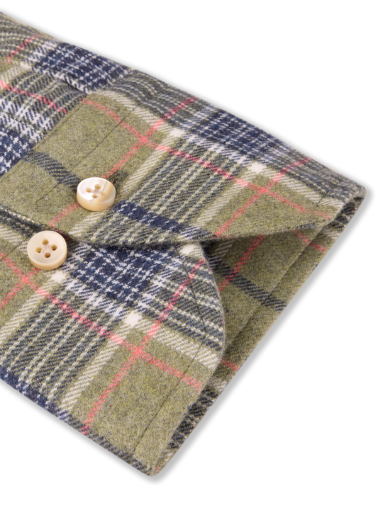 Stenströms Green Checked Flannel Shirt