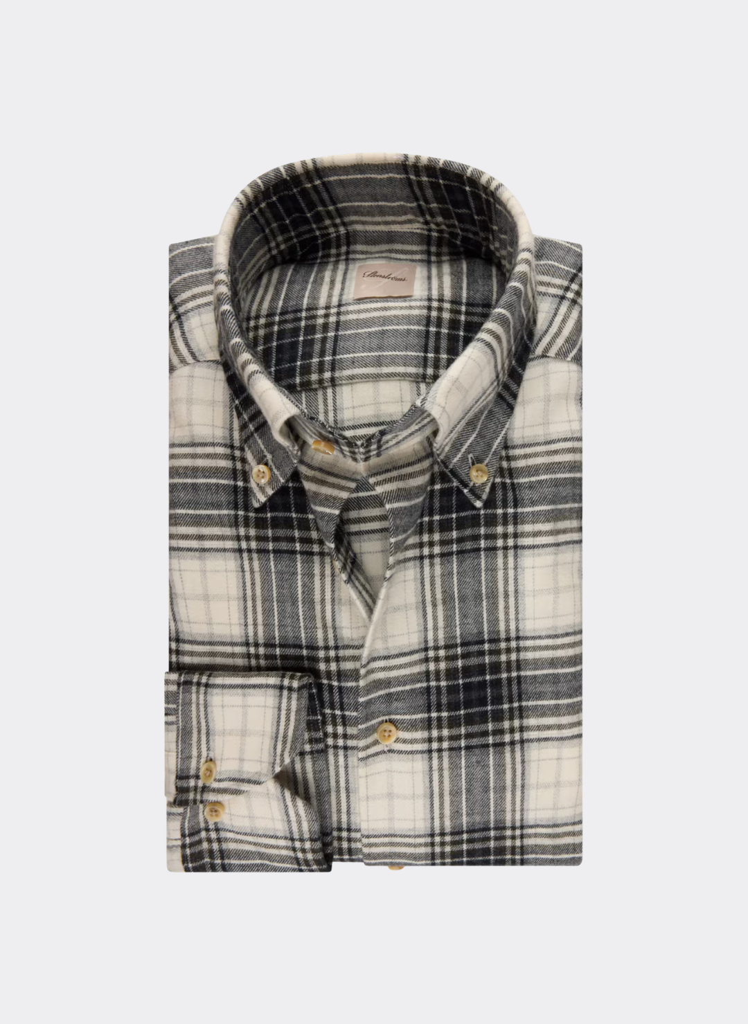 Dark Green Checked Flannel Shirt