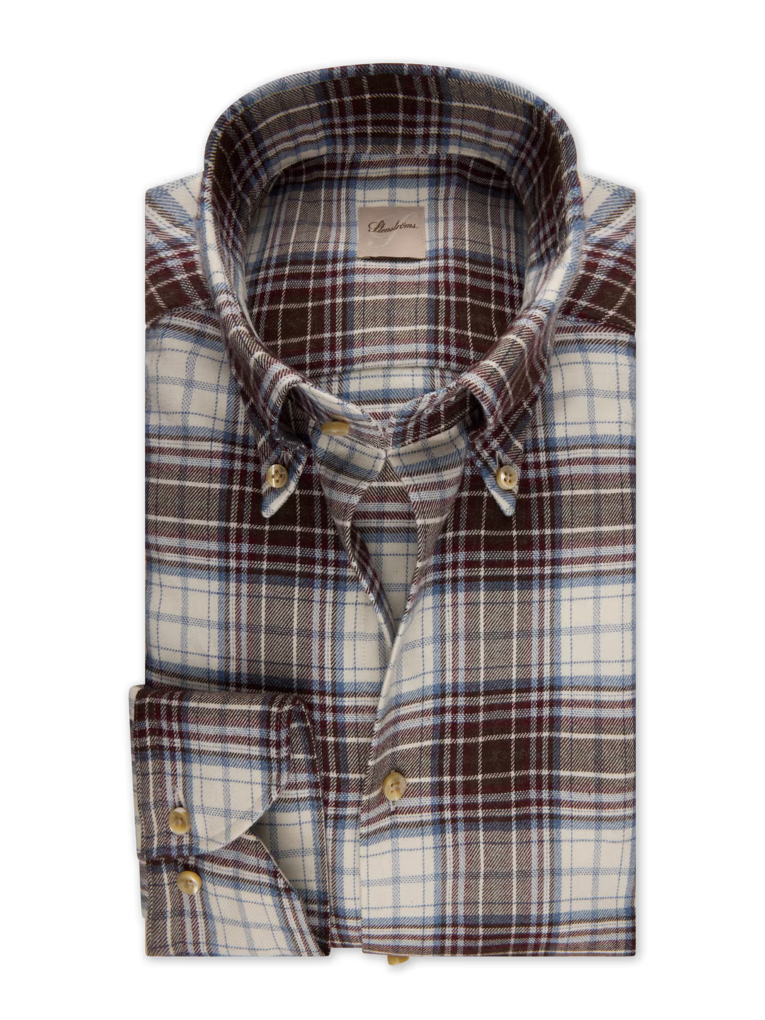 Dark red Checked Flannel Shirt