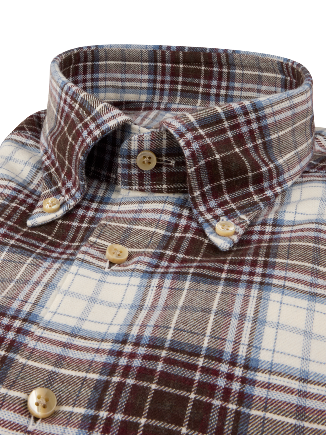 Dark red Checked Flannel Shirt
