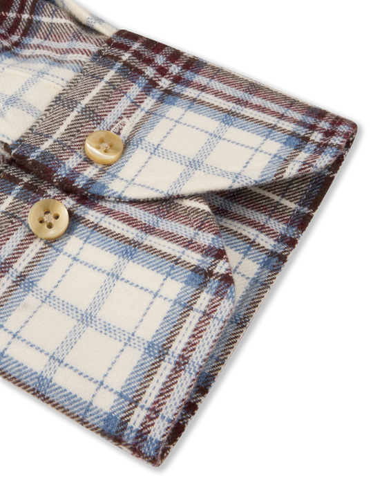 Dark red Checked Flannel Shirt