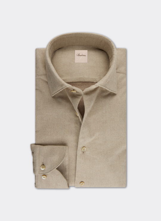 Stenströms Beige Flannel Shirt