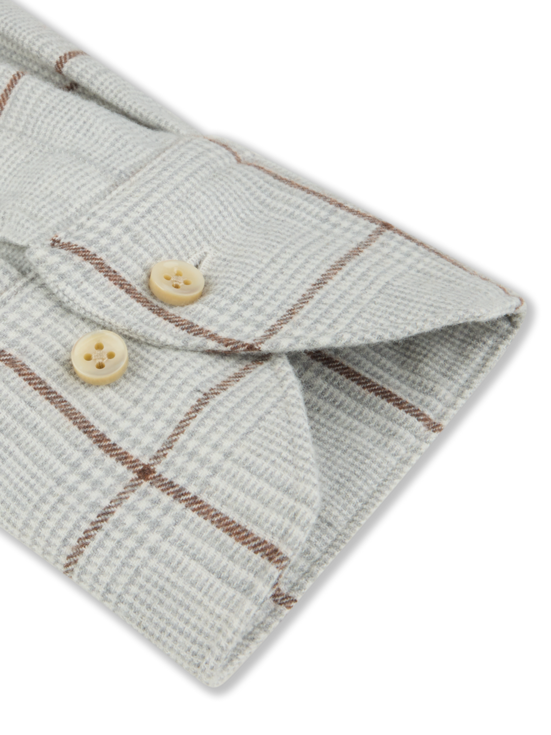 Stenströms Light grey Checked Flannel Shirt