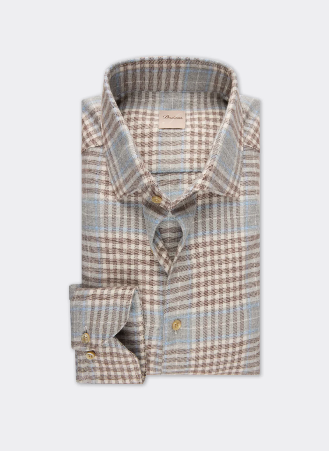 Light grey Checked Flannel Shirt