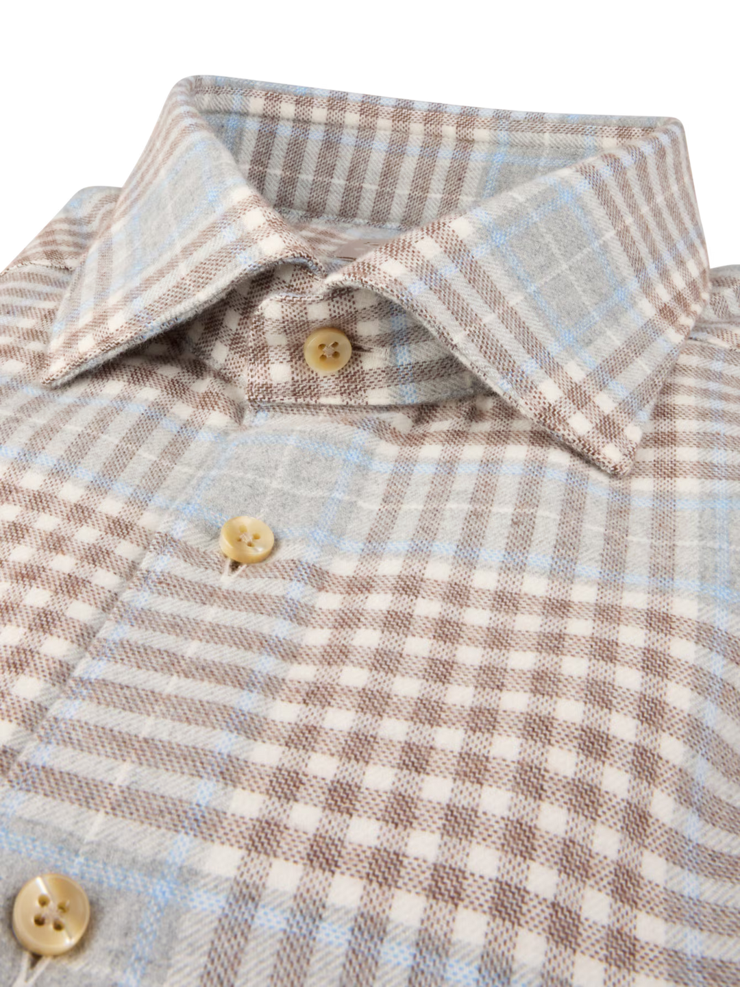 Light grey Checked Flannel Shirt