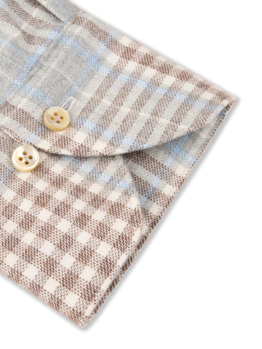 Light grey Checked Flannel Shirt