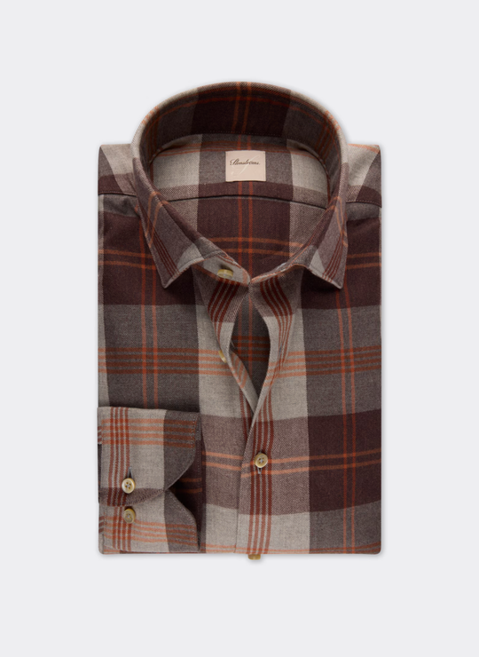 Brown & Spice Plaid Shirt