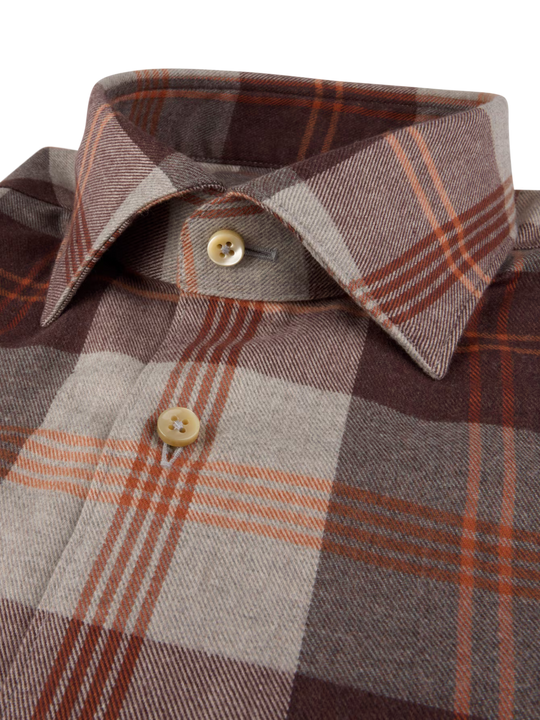 Brown & Spice Plaid Shirt