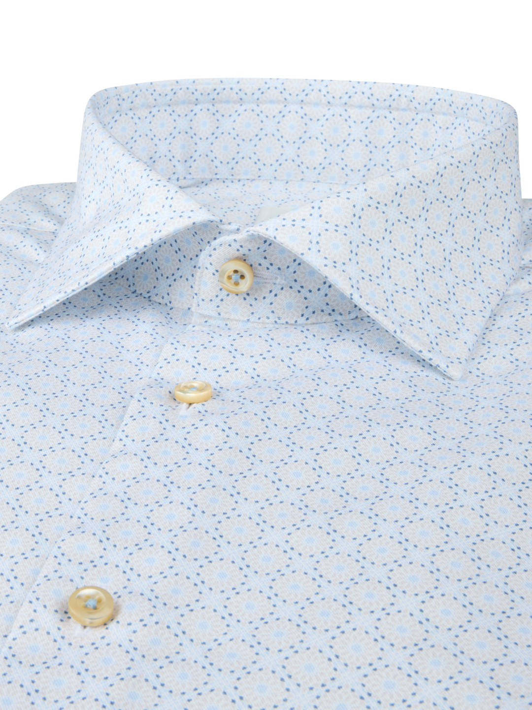 Stenströms Light blue Patterned Twill Shirt