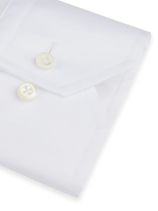 Stenströms White Twill Dress Shirt