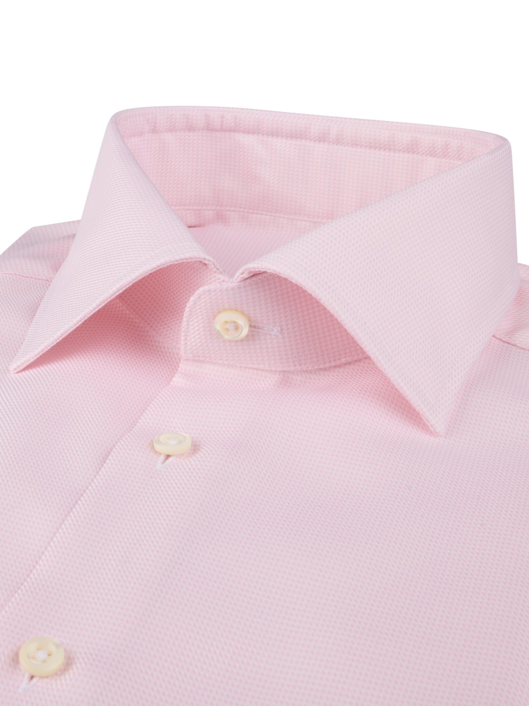 Pink Houndstooth Twill Shirt