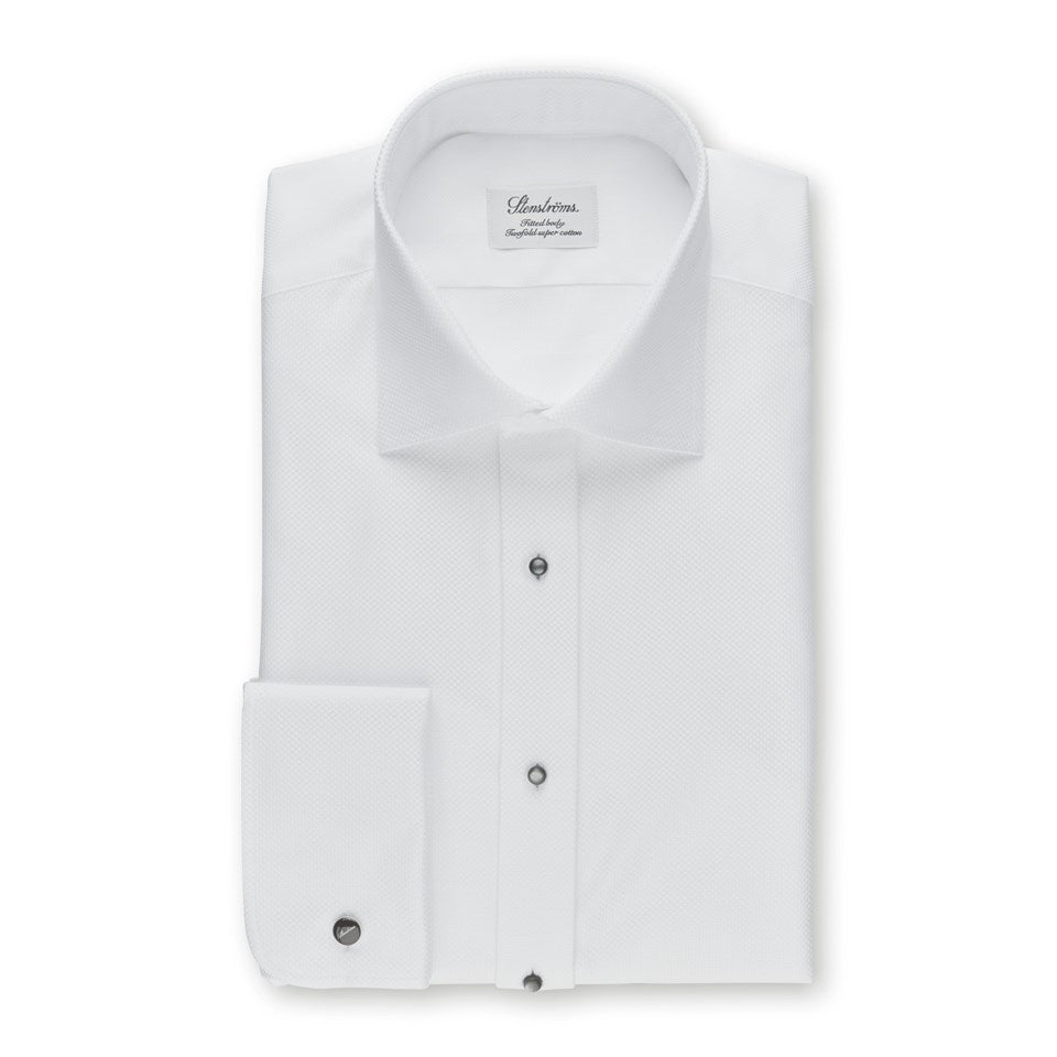 Stenströms White Evening Shirt With French Cuffs