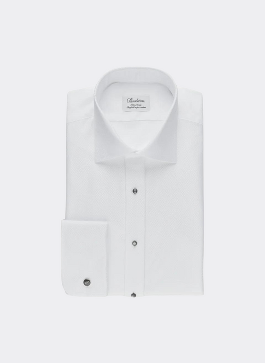 Stenströms White Evening Shirt With French Cuffs