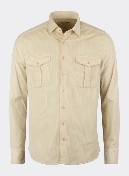 Light Beige Corduroy Shirt