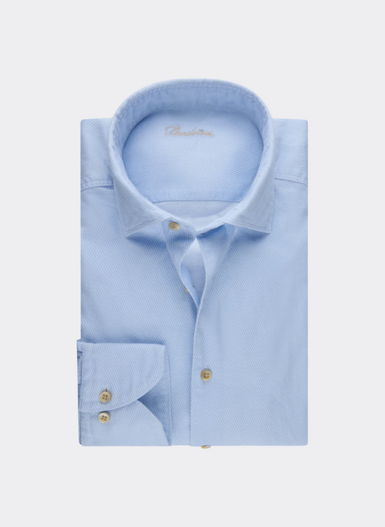 Stenströms Light blue Striped Oxford Shirt