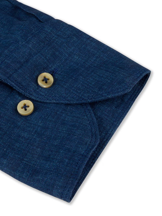 Dark Blue Linen Shirt