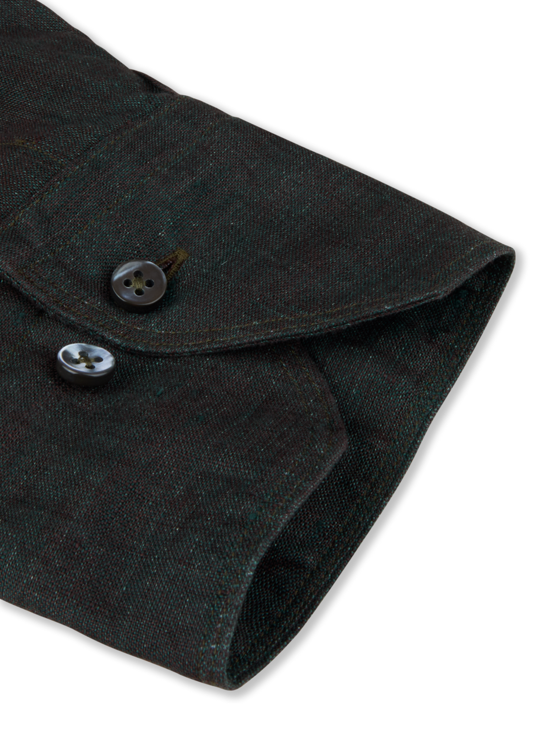 Dark Green Linen Shirt
