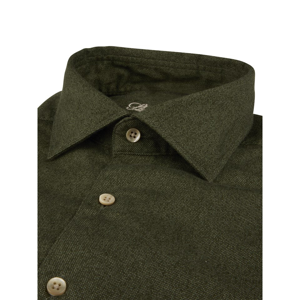 Stenströms Casual Green Twill Shirt