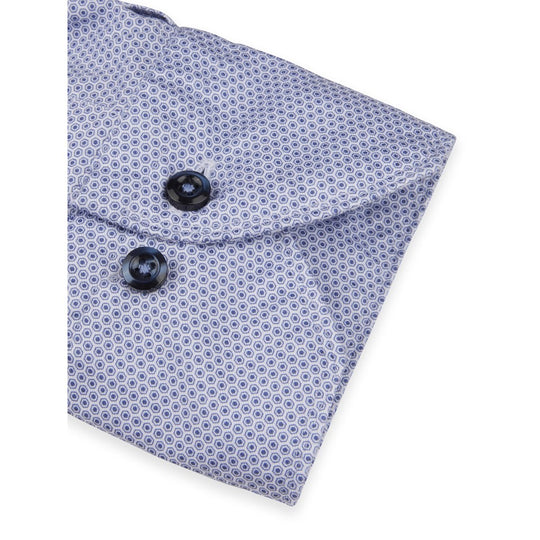 Stenströms Casual Blue Patterned Twill Shirt