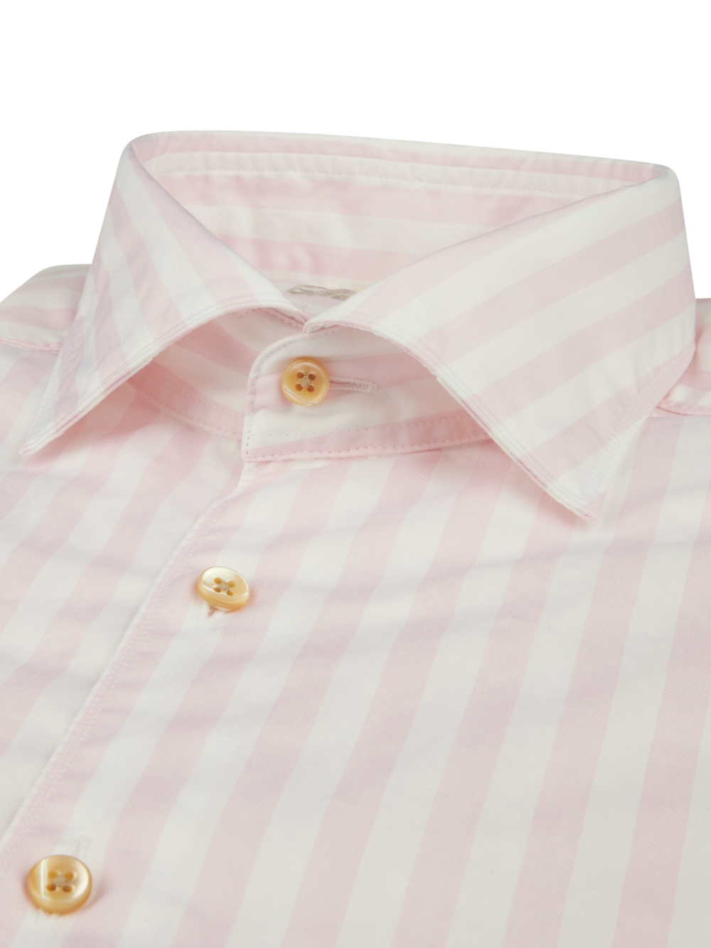 Stenströms Casual Pink Striped Twill Shirt