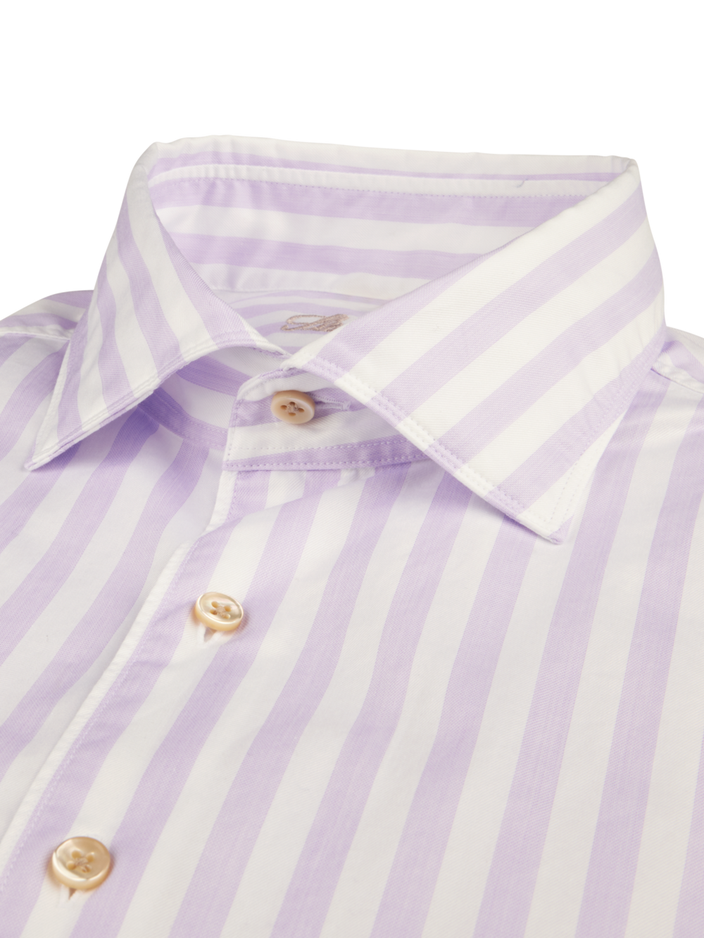 Stenströms Casual Purple Striped Twill Shirt