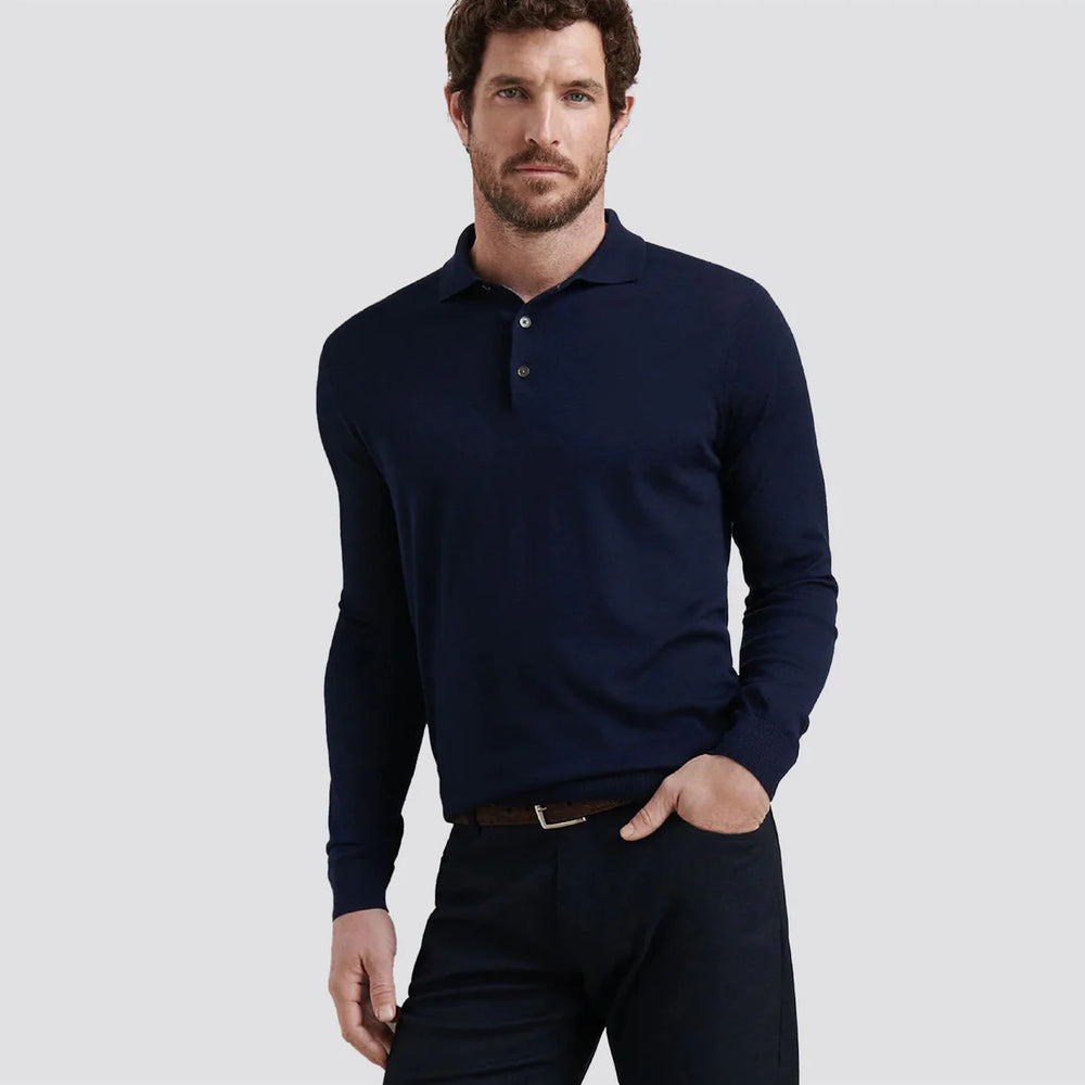 Dorset Sweater Polo in Navy