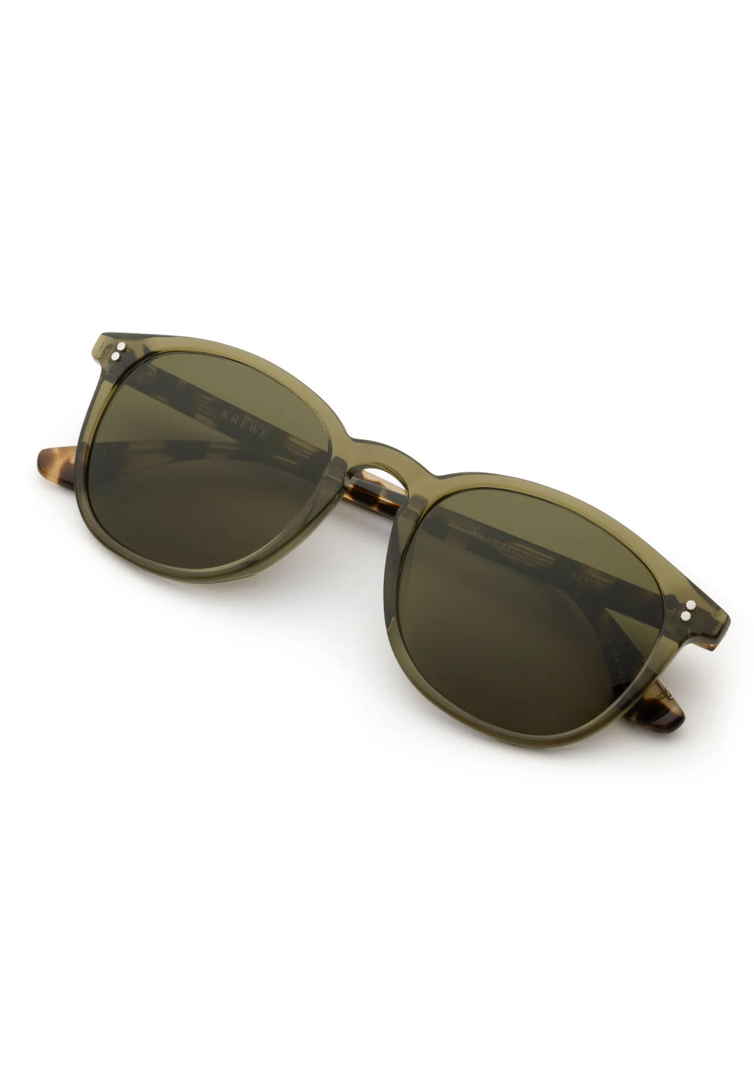 Krewe Alvin Sunglasses In Olive + Iberia Polarized