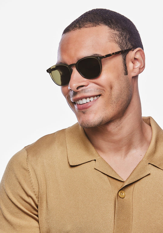 Krewe Alvin Sunglasses In Olive + Iberia Polarized