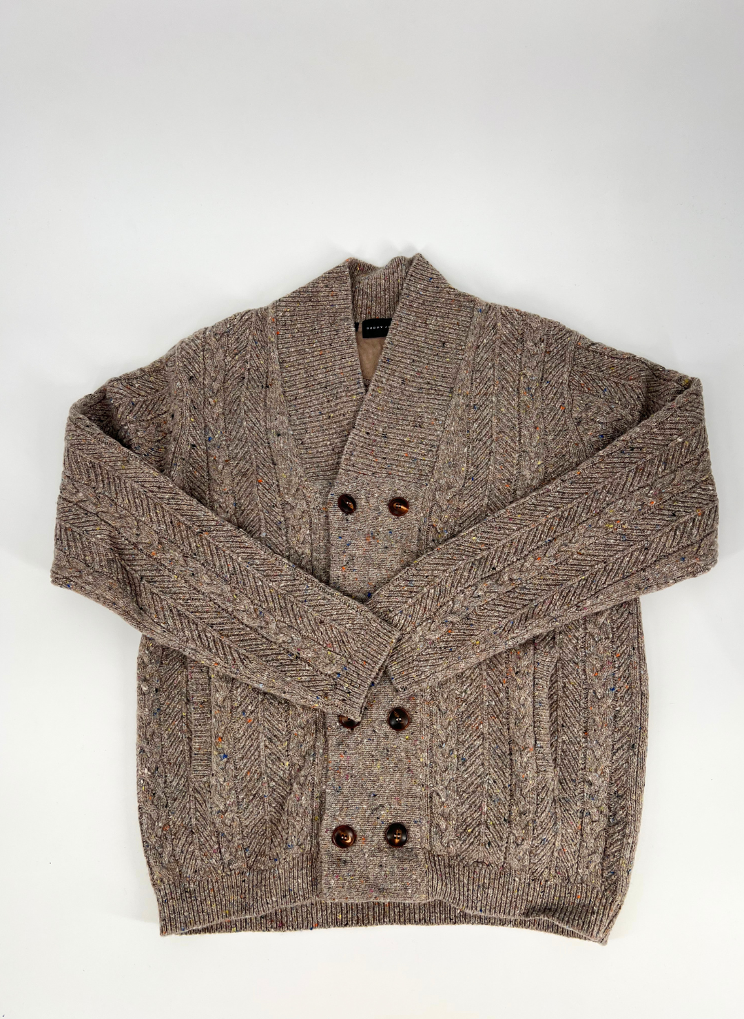 Donegal Cardigan Sweater in Natural