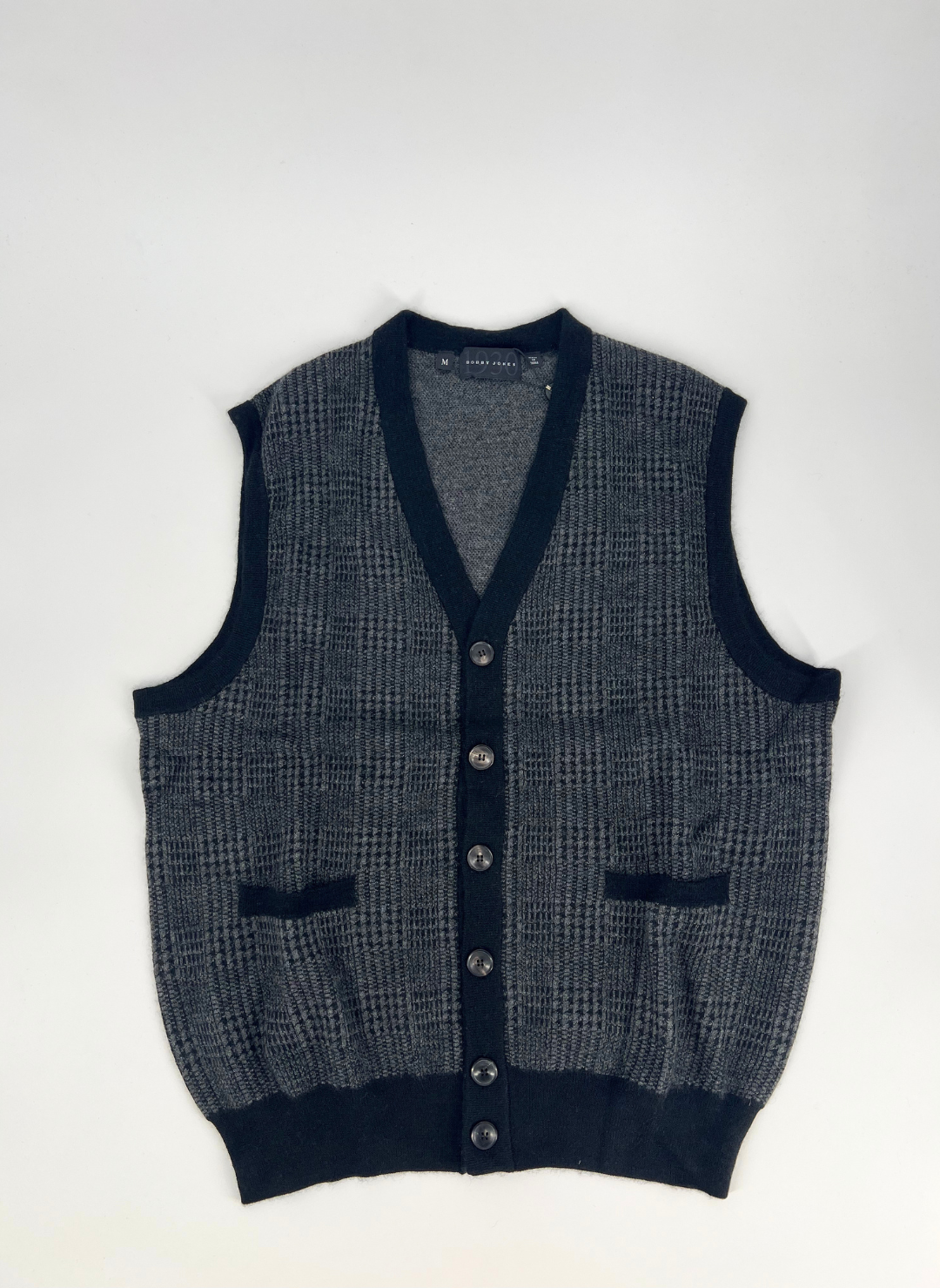 Cardigan Sweater Vest in Charcoal