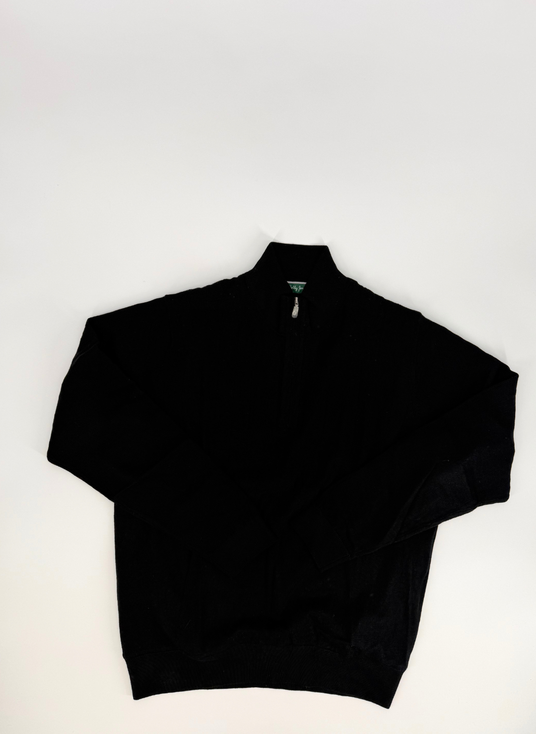 Merino Wool Q-Zip in Black