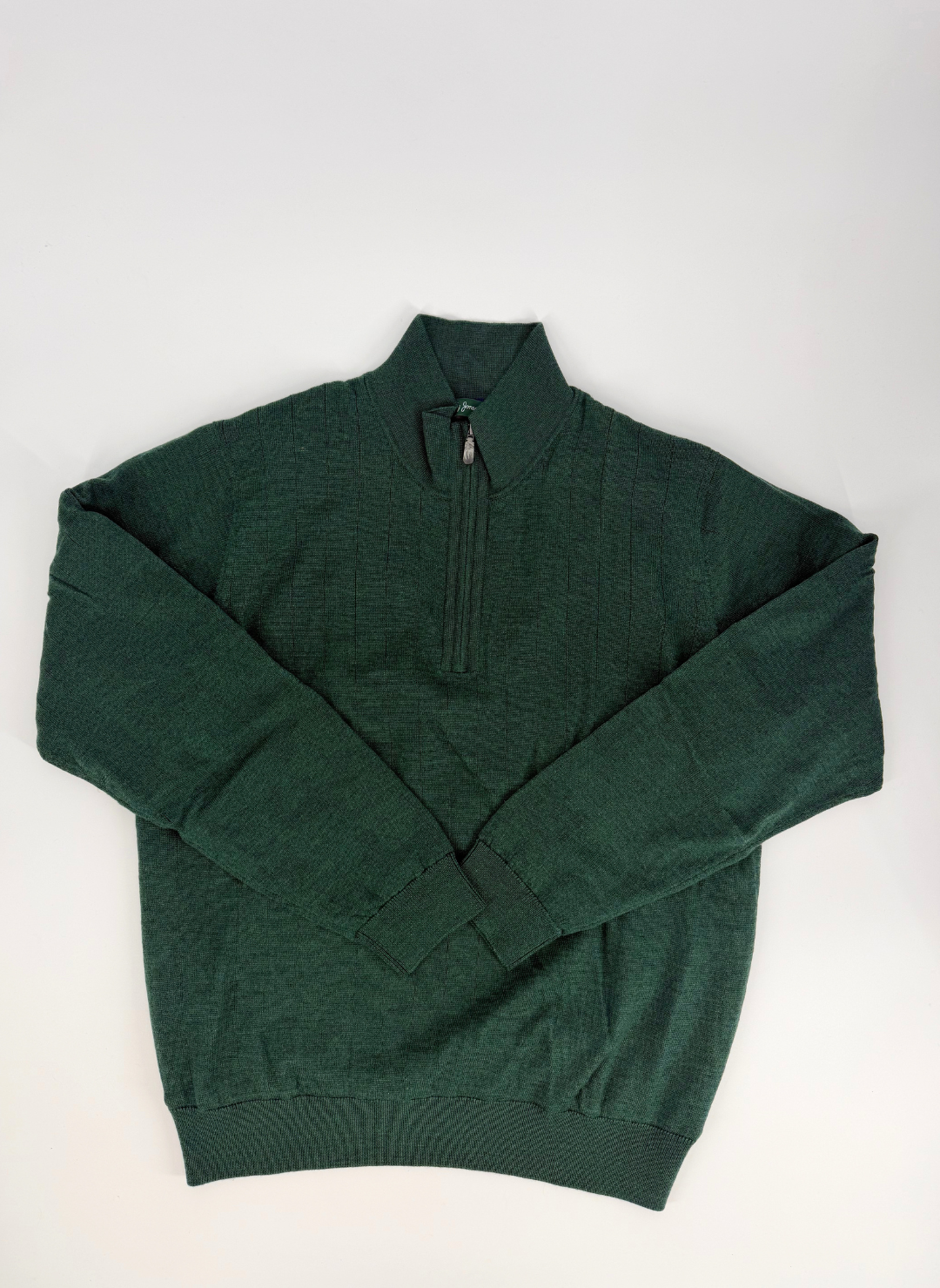 Merino Wool Q-Zip in Pine