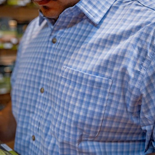 Poncho Blue Runner Slim Fit Short Sleeve Ultra-Lite Shirt