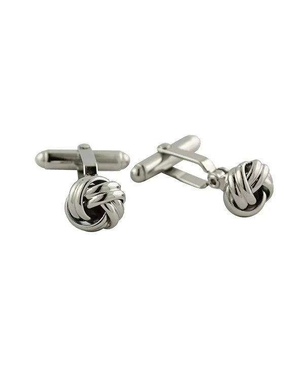 Silver Knot Brass Cufflinks