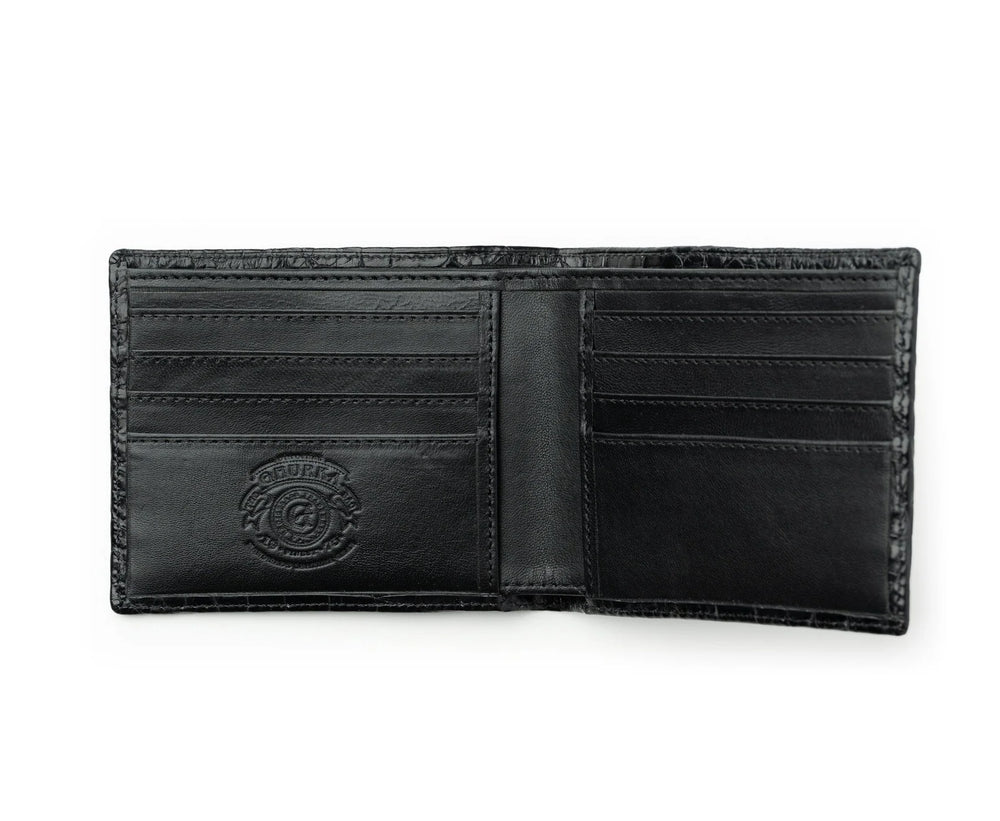 Ghurka Classic Wallet No. 101 In Black Crocodile