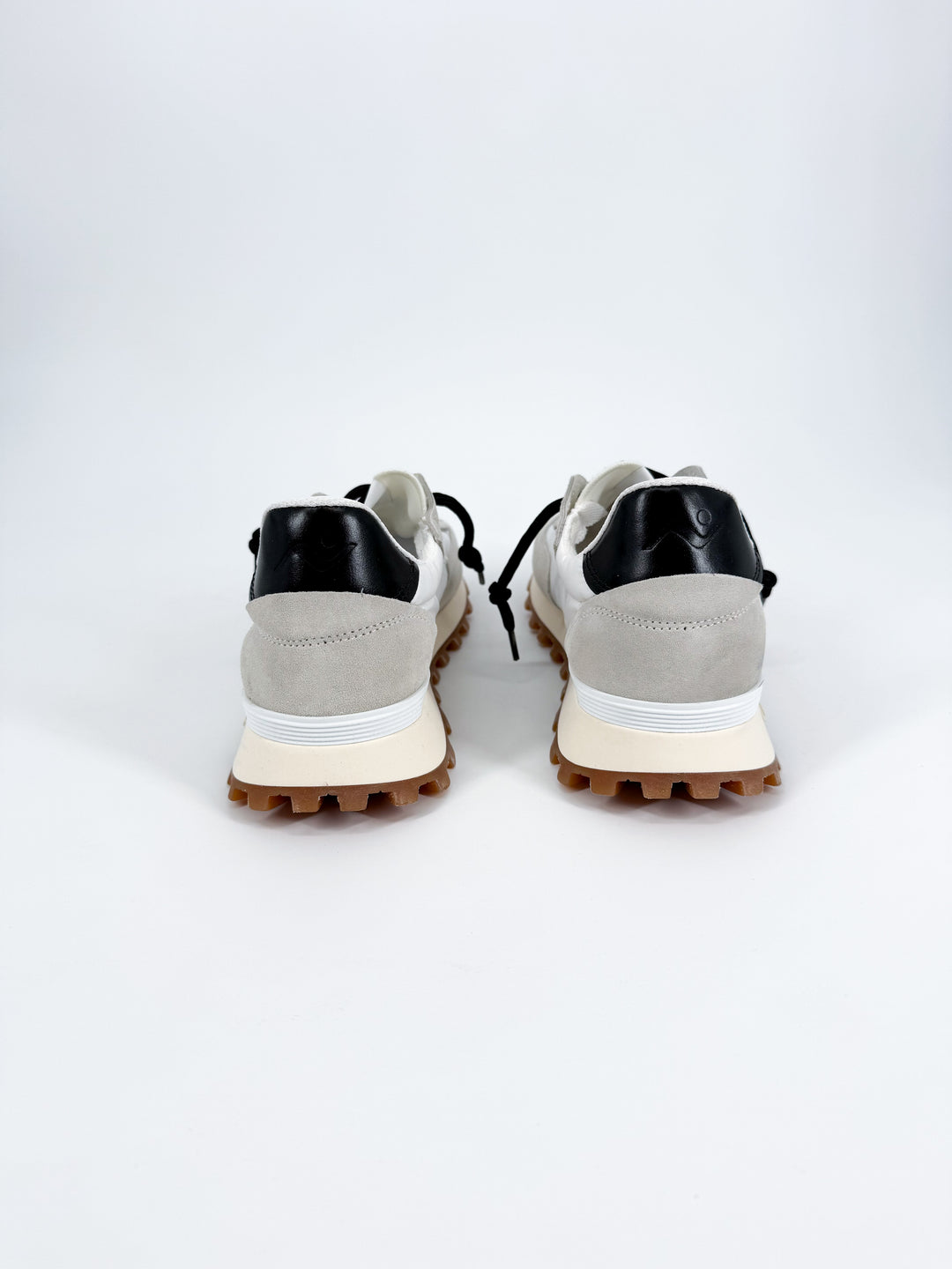 VELOCE Sprint White & Black Nylon and Leather Sneaker