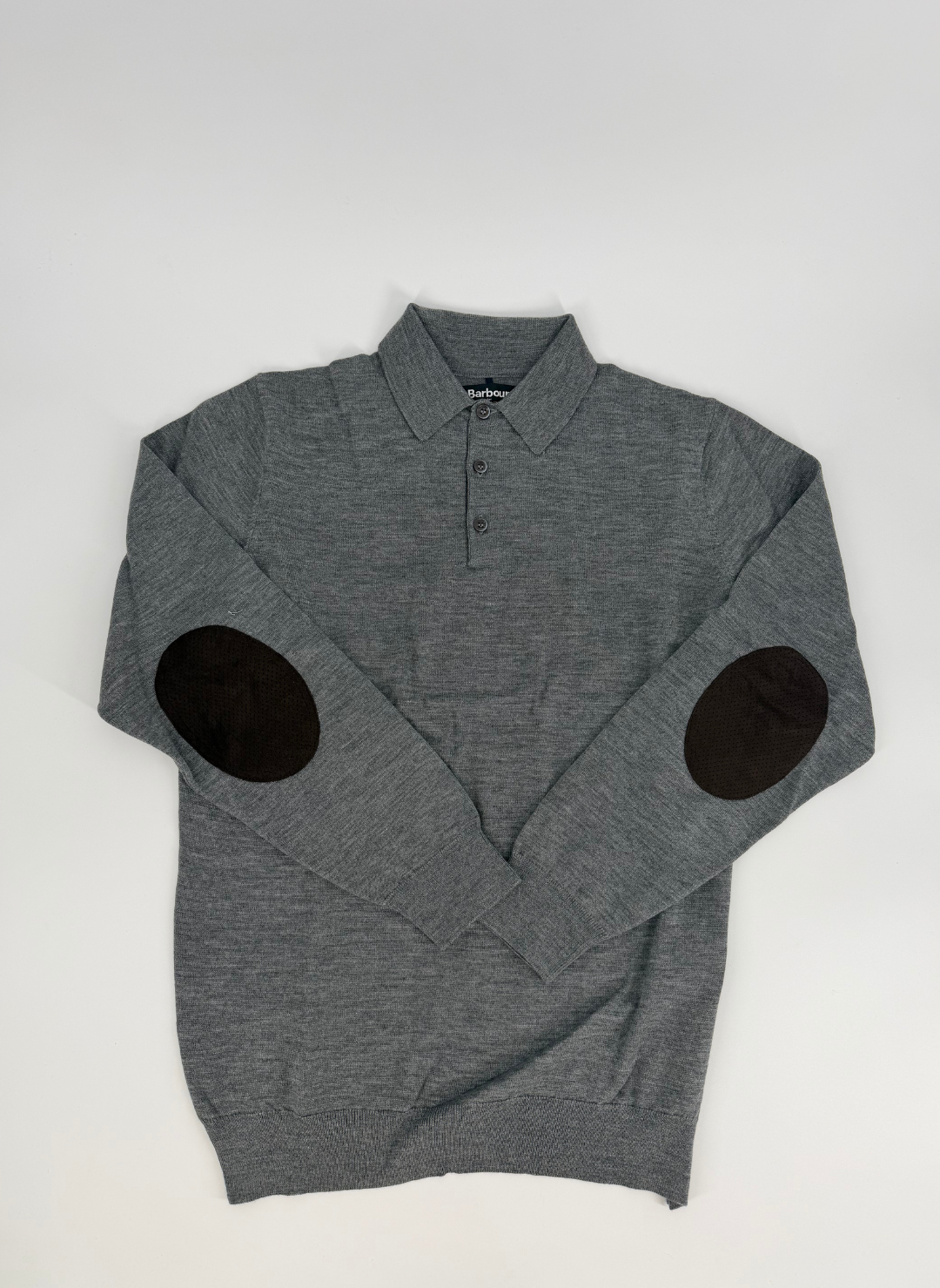 Merino Polo Shirt in Dark Grey