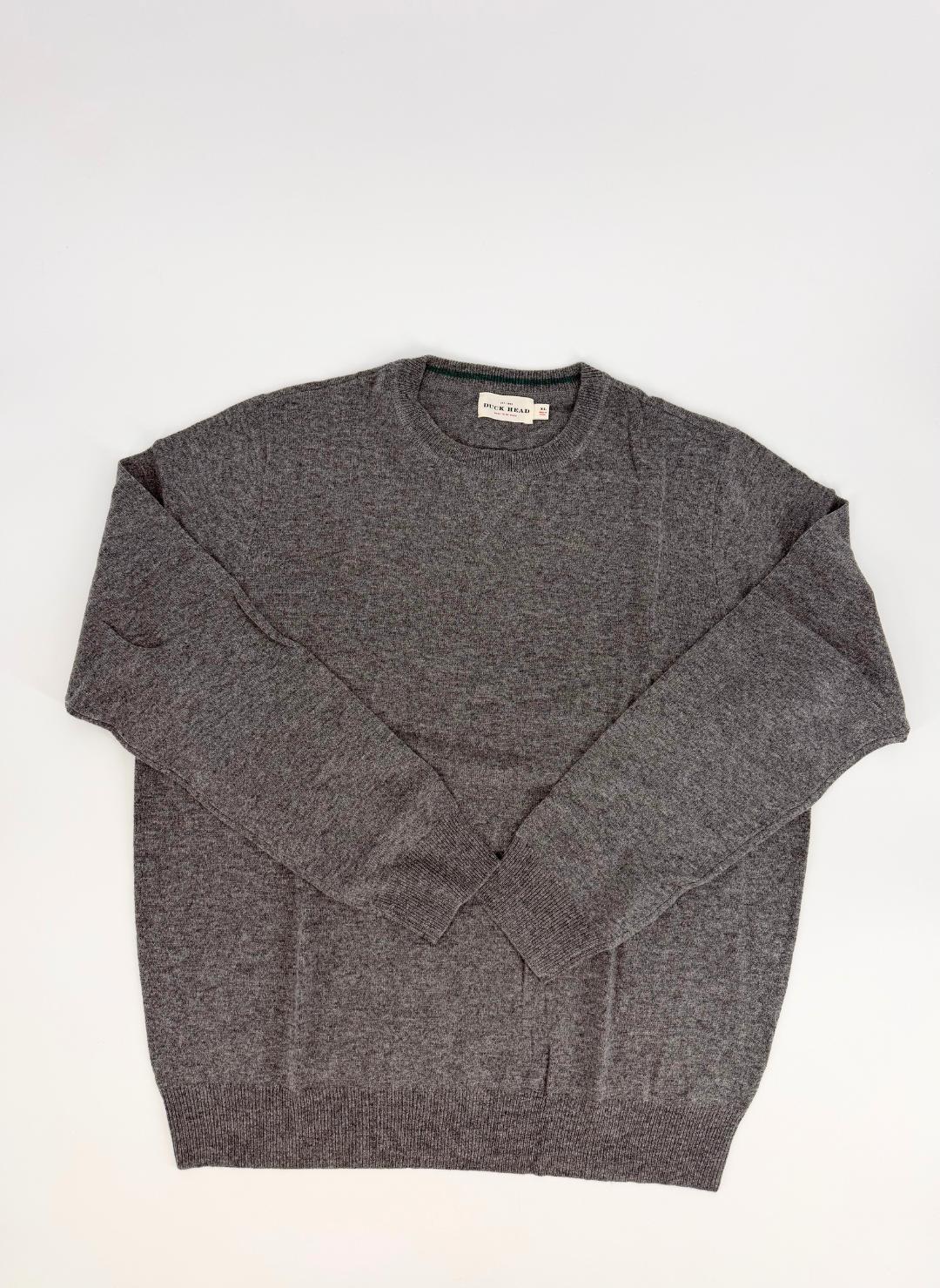 Wool Cashmere Crewneck Sweater in Grey